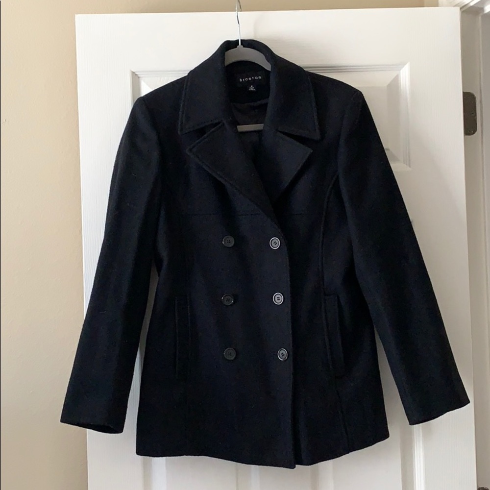 Woman’s Braetan Black Wool Peacoat Medium